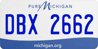 MI license plate DBX2662