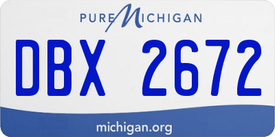 MI license plate DBX2672