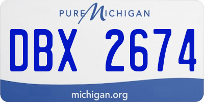 MI license plate DBX2674
