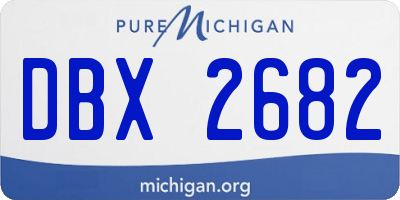MI license plate DBX2682
