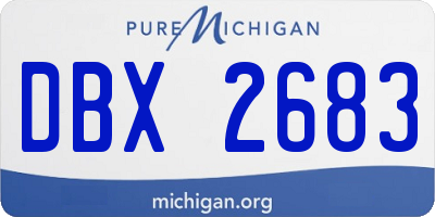 MI license plate DBX2683
