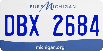 MI license plate DBX2684