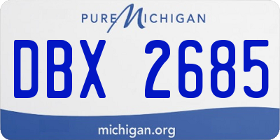 MI license plate DBX2685