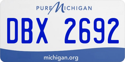 MI license plate DBX2692