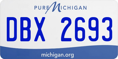 MI license plate DBX2693