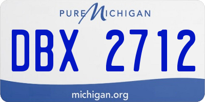 MI license plate DBX2712