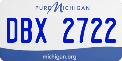 MI license plate DBX2722
