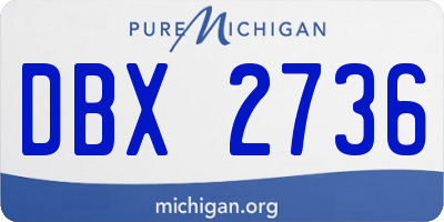 MI license plate DBX2736
