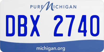 MI license plate DBX2740