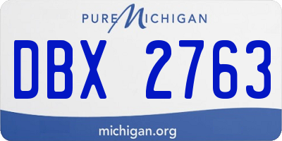 MI license plate DBX2763