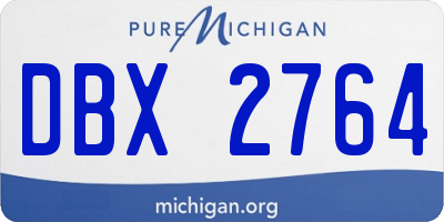 MI license plate DBX2764