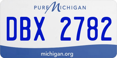 MI license plate DBX2782