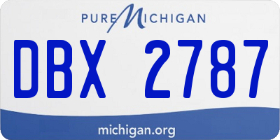 MI license plate DBX2787