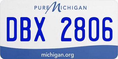 MI license plate DBX2806