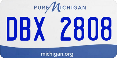 MI license plate DBX2808