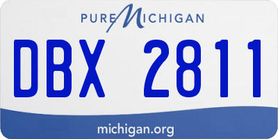 MI license plate DBX2811