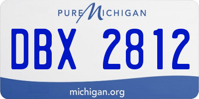 MI license plate DBX2812