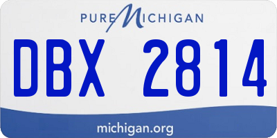 MI license plate DBX2814