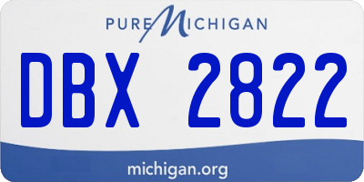 MI license plate DBX2822