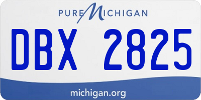 MI license plate DBX2825
