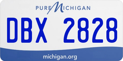 MI license plate DBX2828