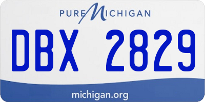 MI license plate DBX2829