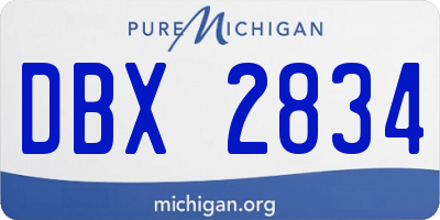 MI license plate DBX2834