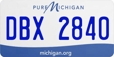 MI license plate DBX2840