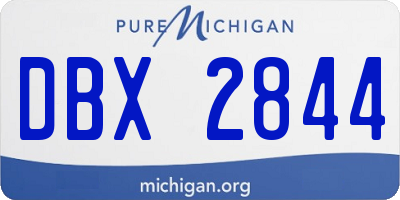 MI license plate DBX2844
