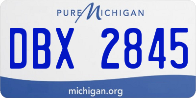 MI license plate DBX2845