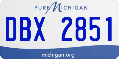 MI license plate DBX2851