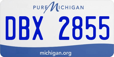 MI license plate DBX2855