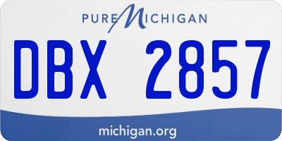 MI license plate DBX2857