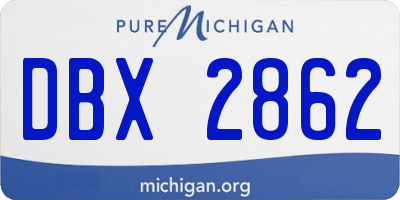 MI license plate DBX2862