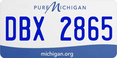 MI license plate DBX2865