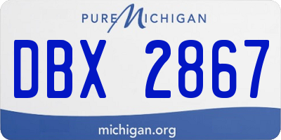 MI license plate DBX2867