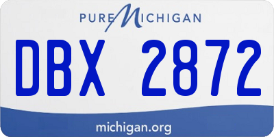 MI license plate DBX2872