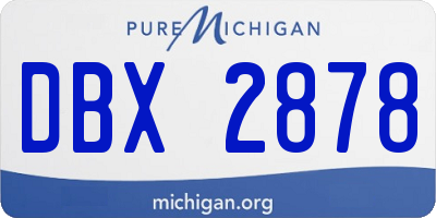 MI license plate DBX2878