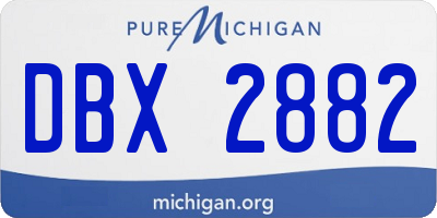 MI license plate DBX2882