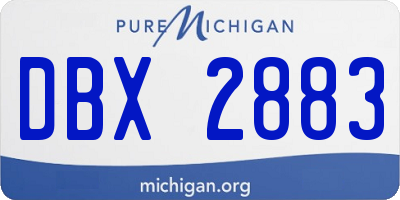 MI license plate DBX2883