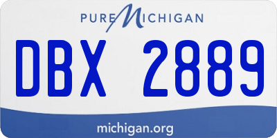 MI license plate DBX2889