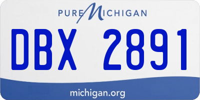 MI license plate DBX2891