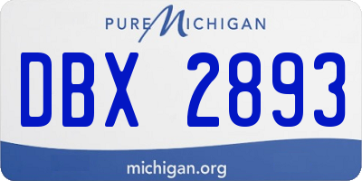 MI license plate DBX2893
