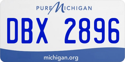 MI license plate DBX2896