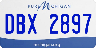 MI license plate DBX2897