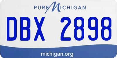 MI license plate DBX2898