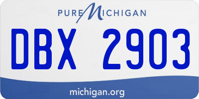 MI license plate DBX2903