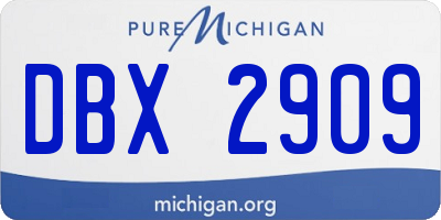 MI license plate DBX2909