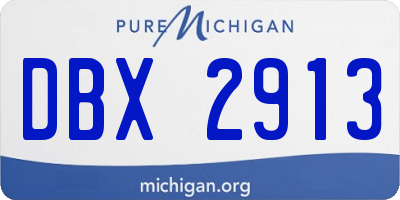 MI license plate DBX2913