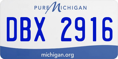 MI license plate DBX2916